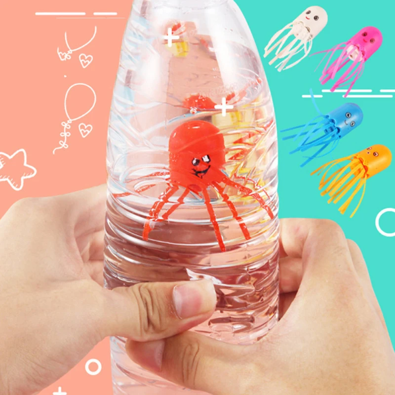Medusas m&aacute;gicas de colores aleatorios para ni&ntilde;os, juguetes de medusas de colores aleatorios, flotador del oc&eacute;ano, baile giratorio, medusas, juguete de ciencia, regalo de fiesta para ni&ntilde;os-1