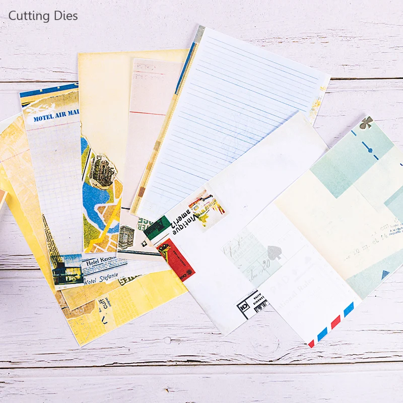 Бумажный фон в форме конверта 8 шт./лот бумажная наклейка виде бархата наклейки