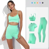 seamless yoga set gym clothing workout clothes for women tracksuit gym set high waist sport outfit yoga fitness suit