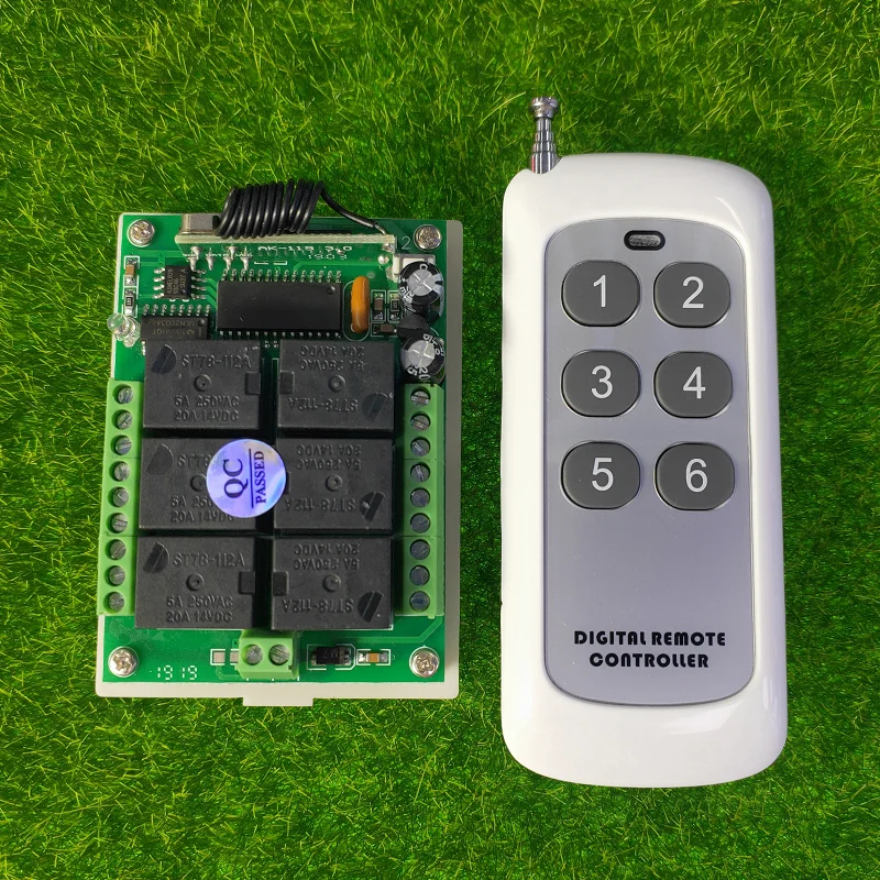 500 м DC 12 В 24 В 6CH RF беспроводной пульт дистанционного управления ler радиопереключатель система дистанционного управления приемник передатчик 315/433 МГц