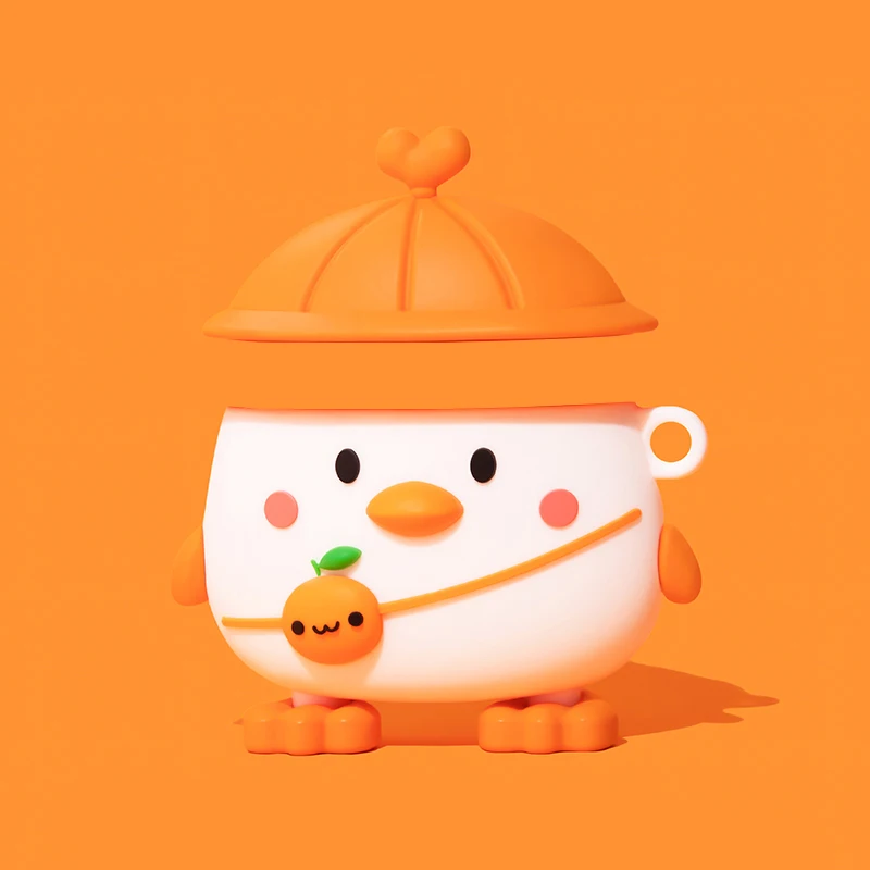 

Korean Style Lovely Duck Airpod Cases Cute Cartoon Animal Silicone Wireless Bluetooth Headphones Cover Shell For Airpod Pro