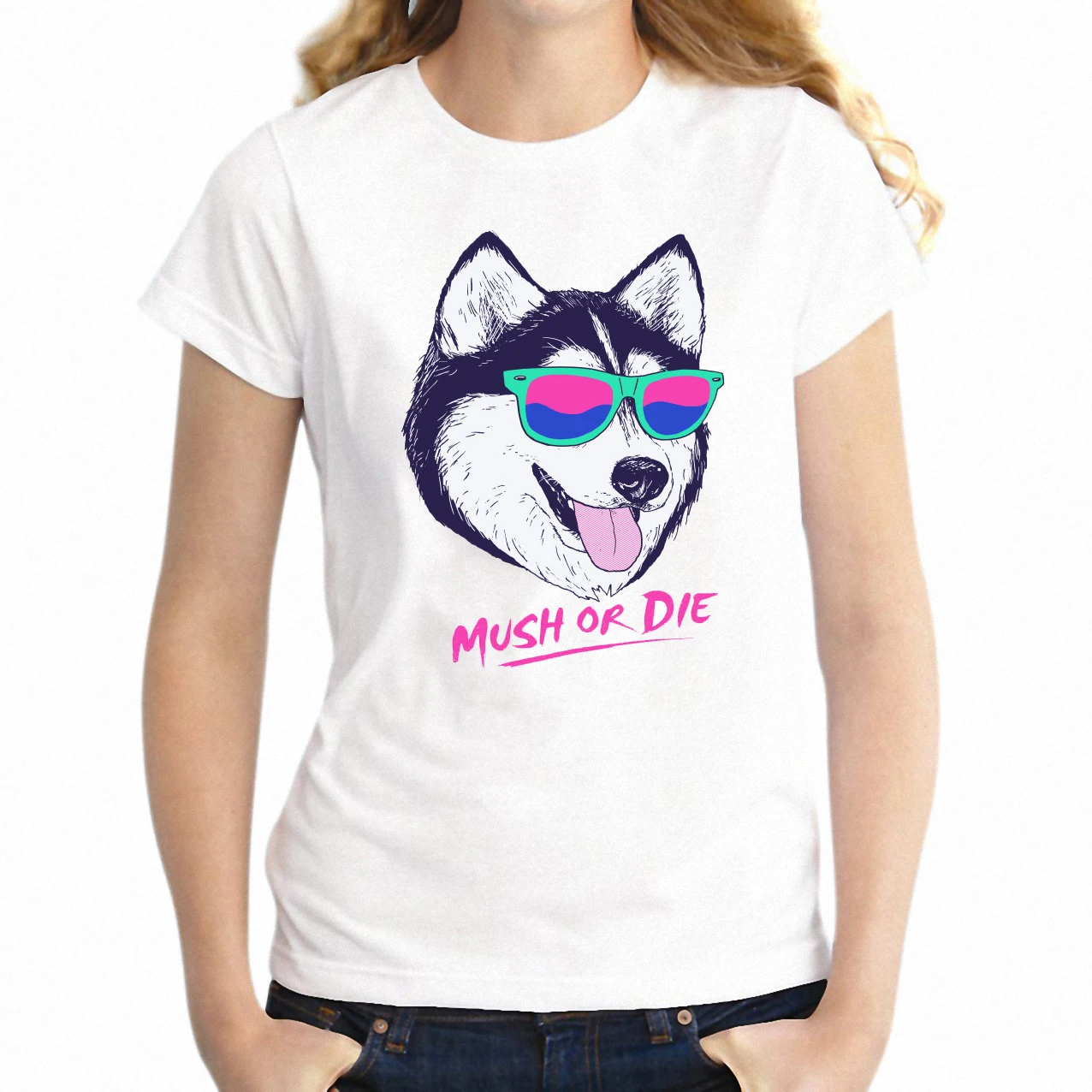 2019 модная футболка женская s Мужская Mush or Die Funny Cool Dog Girl | одежда