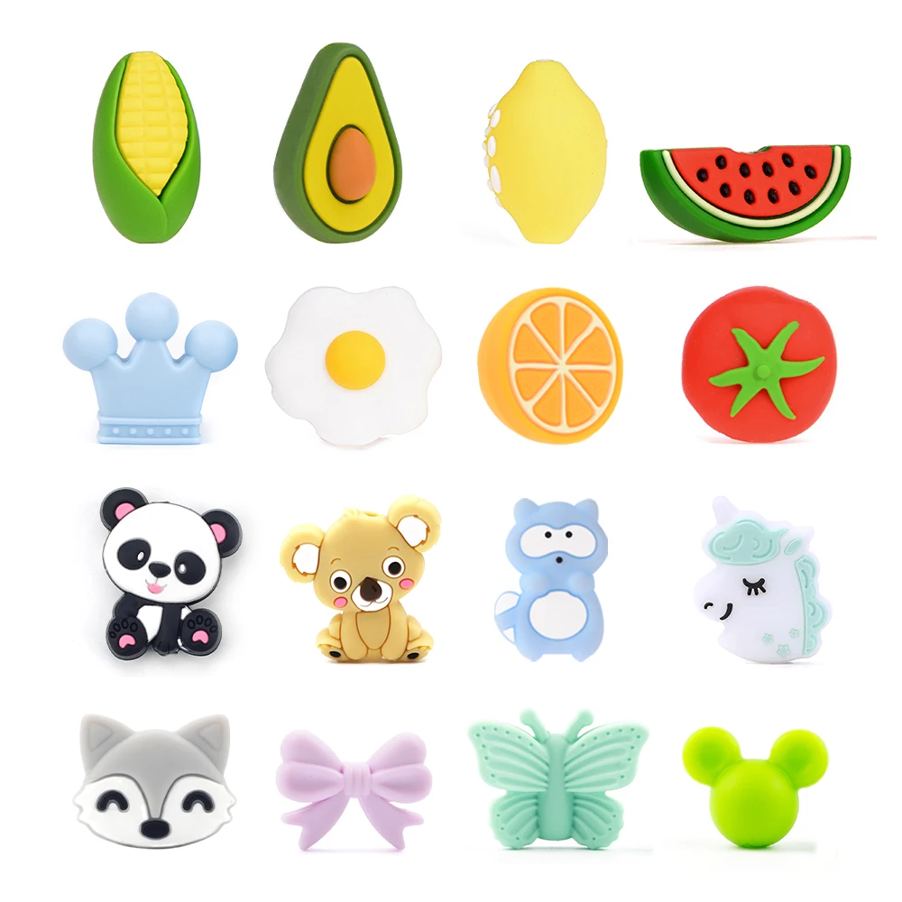 Силиконовые Прорезыватели LOFCA в форме животных держатель для соски животного не