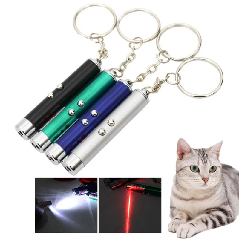 Новая крутая красная лазерная указка 2 в 1 интерактивная игрушка для кошек Stick со