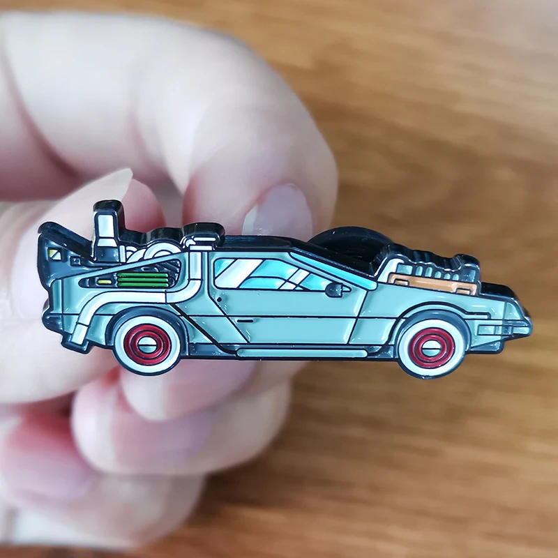 Эмалированная булавка Delorean значок модели машины куда мы едем не нужна брошь на
