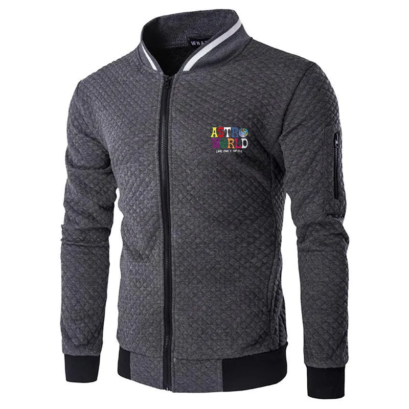 

Jacket Men's High-Quality Polyester Coat Casual Slim Coat Men's Hooded car ASTROWORLD Coats Chic Men Zip Up Outwear