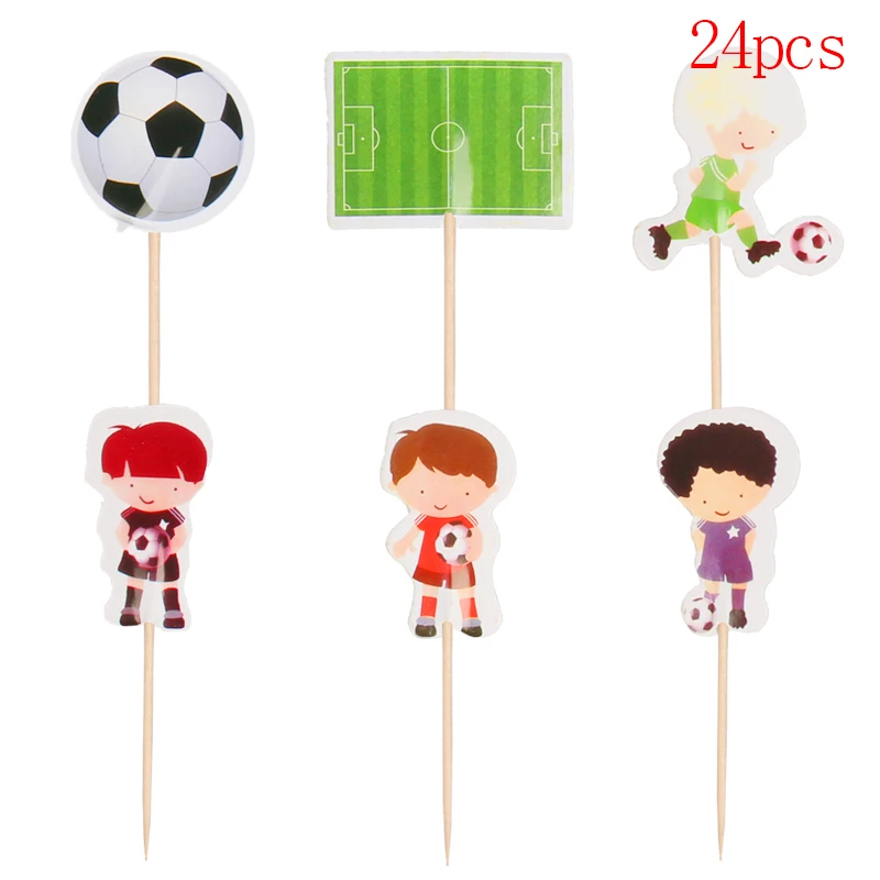 cake topper 1 компл. Футбольная игра торт Топпер DIY Дети День Рождения вечерние украшения торта Дети кукла игрушка футбол выпечки кекс вечерние принадлежности - Цвет: cake topper