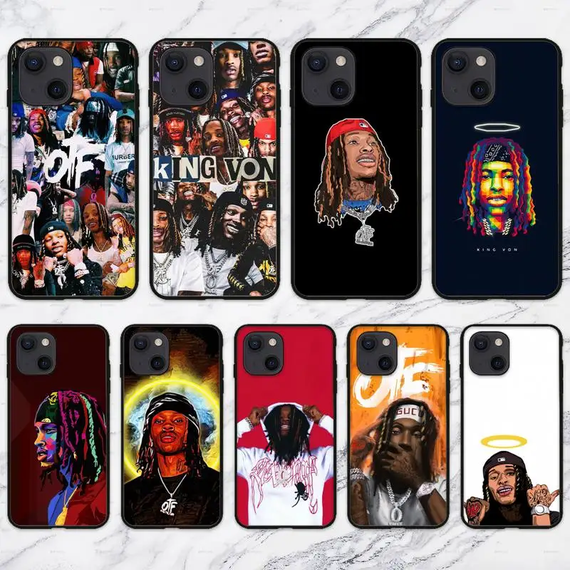 Чехол Rapper K-King Von для телефона iPhone 11 12 Mini 13 Pro XS Max X 8 7 6s Plus 5 SE XR | Мобильные телефоны и
