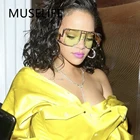 Солнцезащитные очки MUSELIFE цельные квадратные женские, пикантные маленькие брендовые дизайнерские винтажные солнечные очки в стиле ретро