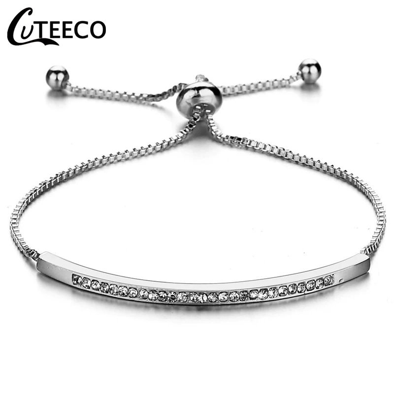 AJ3235-2 CUTEECO европейские модные женские Подвески браслет кубического циркония бренд браслет Бесконечность Браслеты для женщин ювелирные изделия подарок - Окраска металла: AJ3235-2