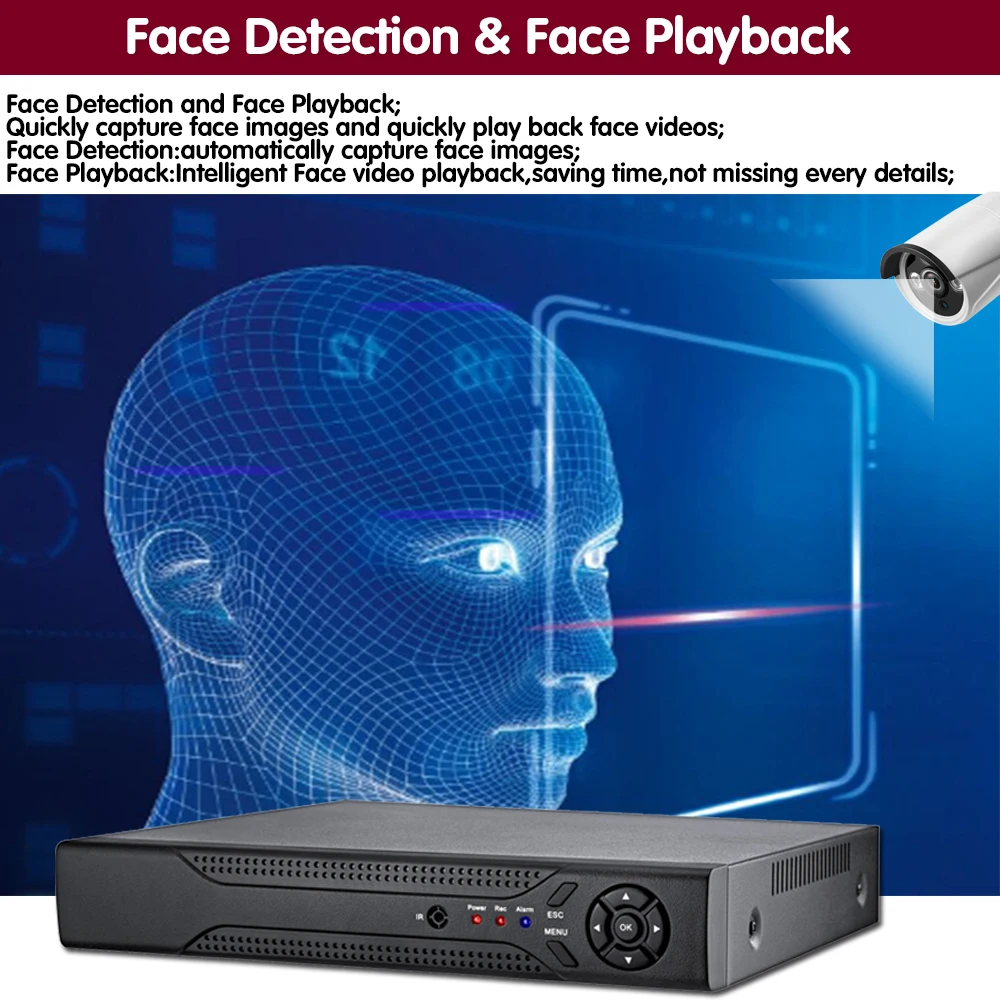 4k cctv nvr recorder 4 channel face recognition poe network video recorder 8mp 4ch poe nvr security surveillance system xmeye free global shipping