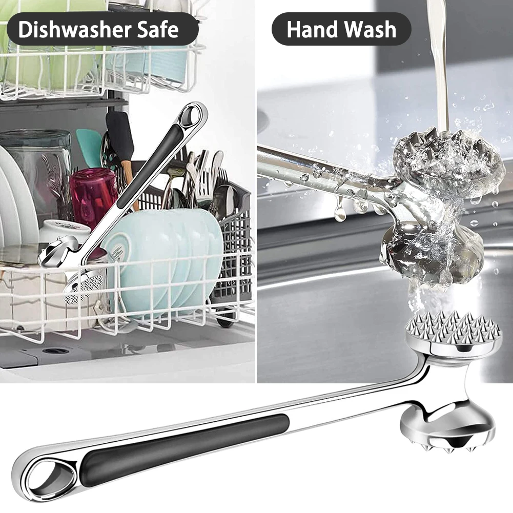 

1Pcs Aluminum alloy Meat Hammer Portable Loose Meat Hammer With Handle Meat Tenderizer Needle Kitchen Meat Tools
