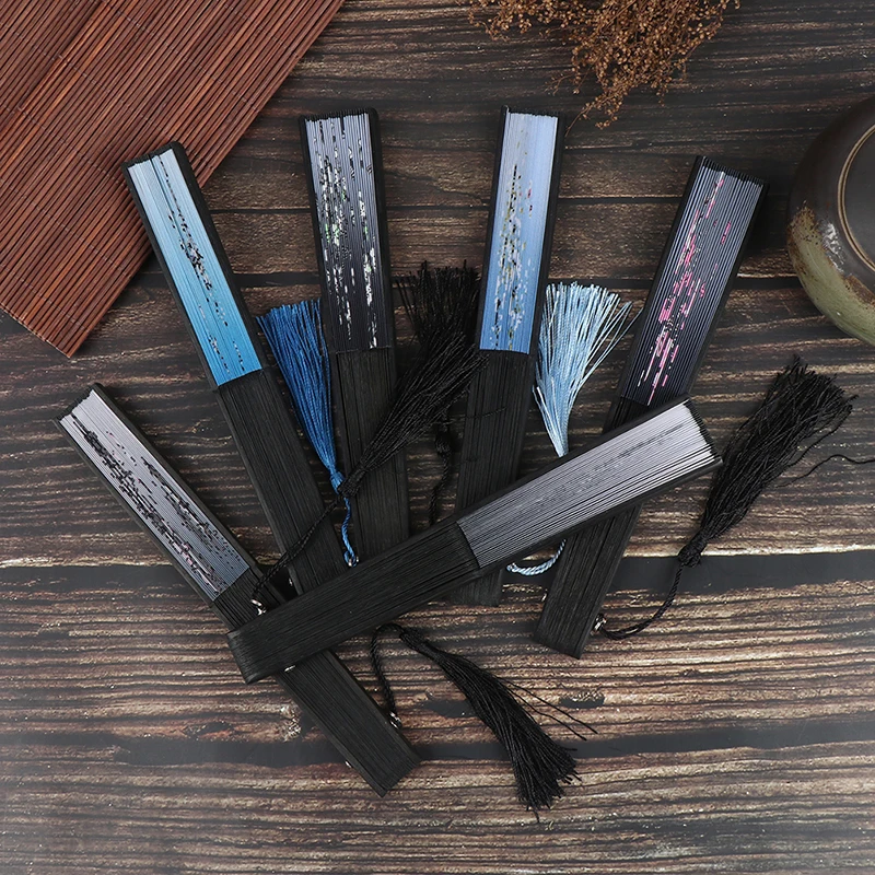 

Japanese Chinese Folding Silk Hand Held Fan Plum Blossom Bamboo Pocket Fan Party Vintage Retro Style Hand Fan Decor GIft