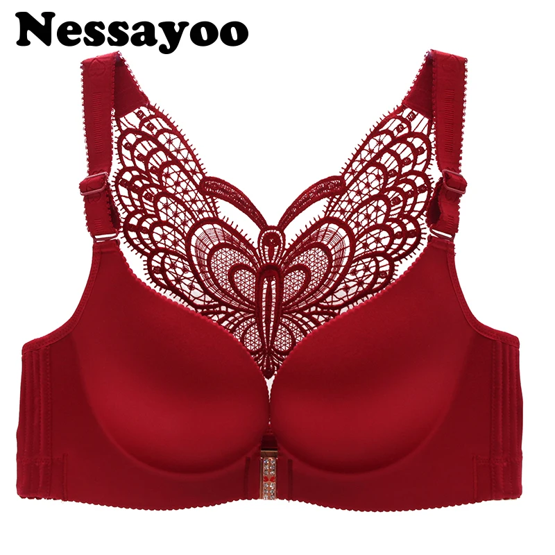 Женские бюстгальтеры с застежкой спереди без косточек сексуальное нижнее белье