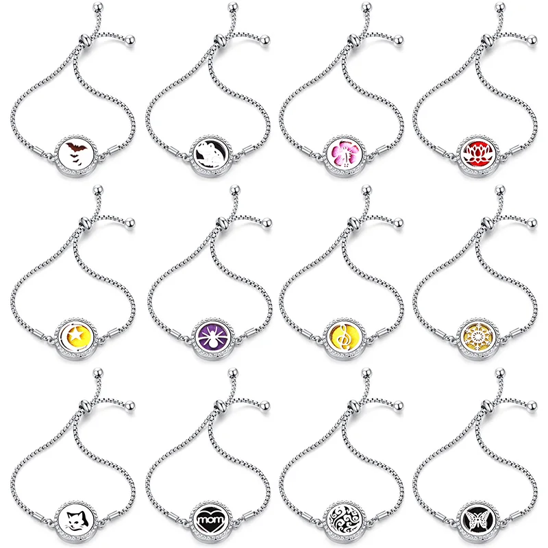 Парфюмерный браслет диффузор эфирного масла из нержавеющей стали 316L модный шарм