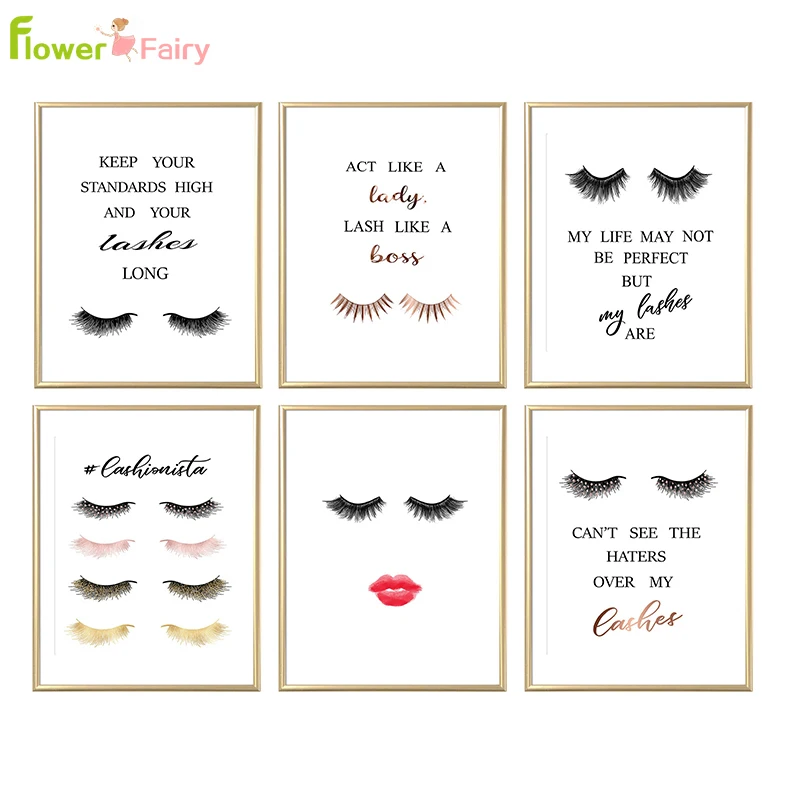 Стиль ресниц настенное Искусство Холст Живопись ресницы Северный плакат плакаты