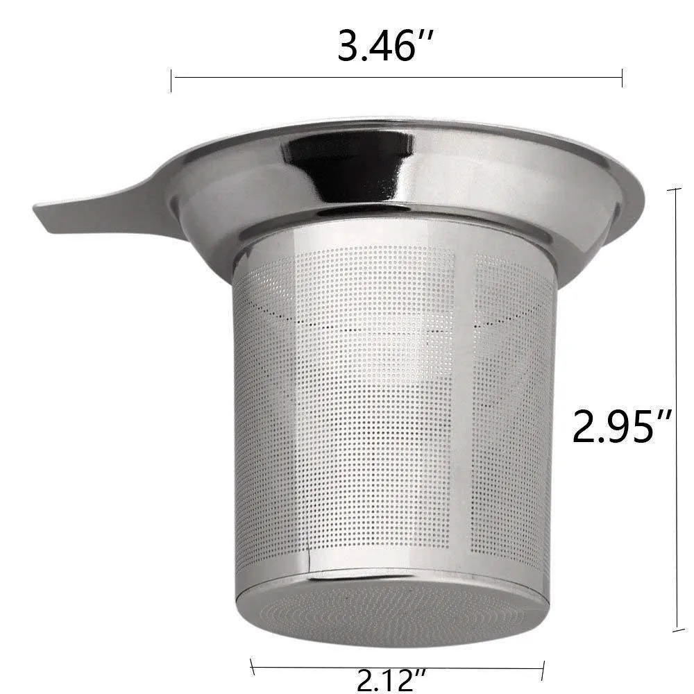 Stainless Steel Reusable Coffee Filter Tea Baskets Mesh Strainer Dripper With Holder | Дом и сад