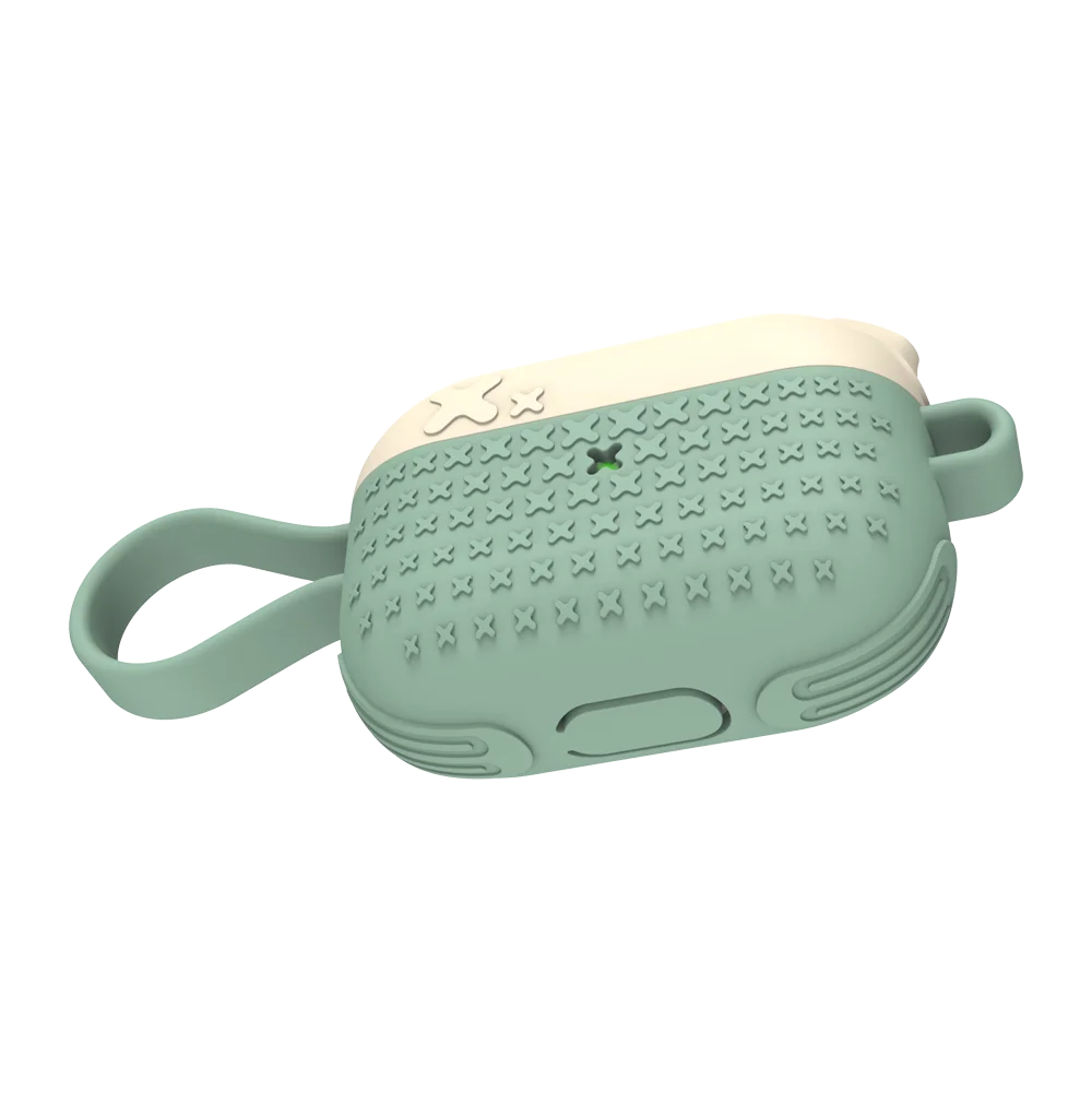 Силиконовый чехол TyRoq для Apple AirPods Pro с брелком, идеально подходит для AirPods Pro, защитный чехол для AirPods 3, противоударный