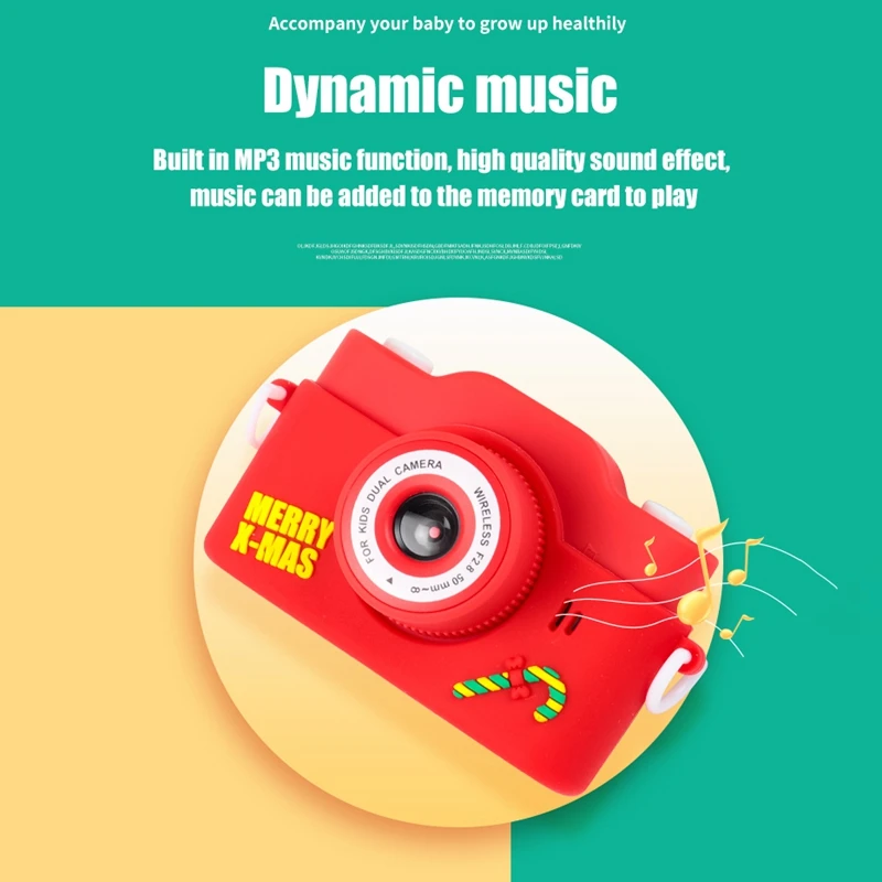 

MP3 Music Digital Camera Santa Digital Camera Child Camera Gift Camera Mini Camera Suitable for Children Aged 3-8