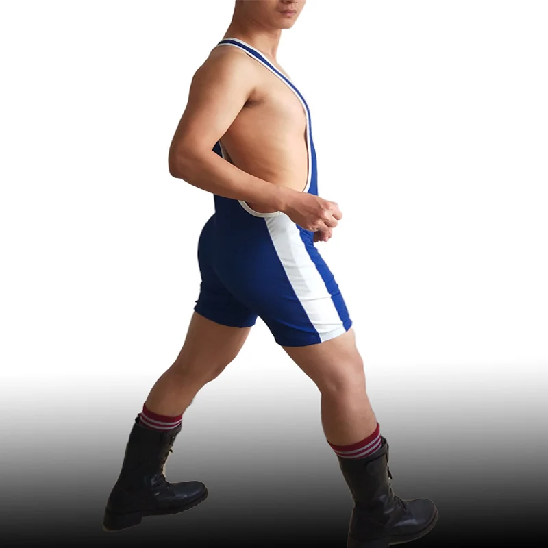 Badiace мужская майка для борьбы с низким вырезом трико боди одежда спортзала