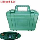 Чехол армейского зеленого цвета, 12 В, 50 Ач, 60 ач, 30 Ач, 40 Ач, литиевая батарея Lifepo4 для уличного источника питания, водонепроницаемый Электрический мотор + зарядное устройство 6 А