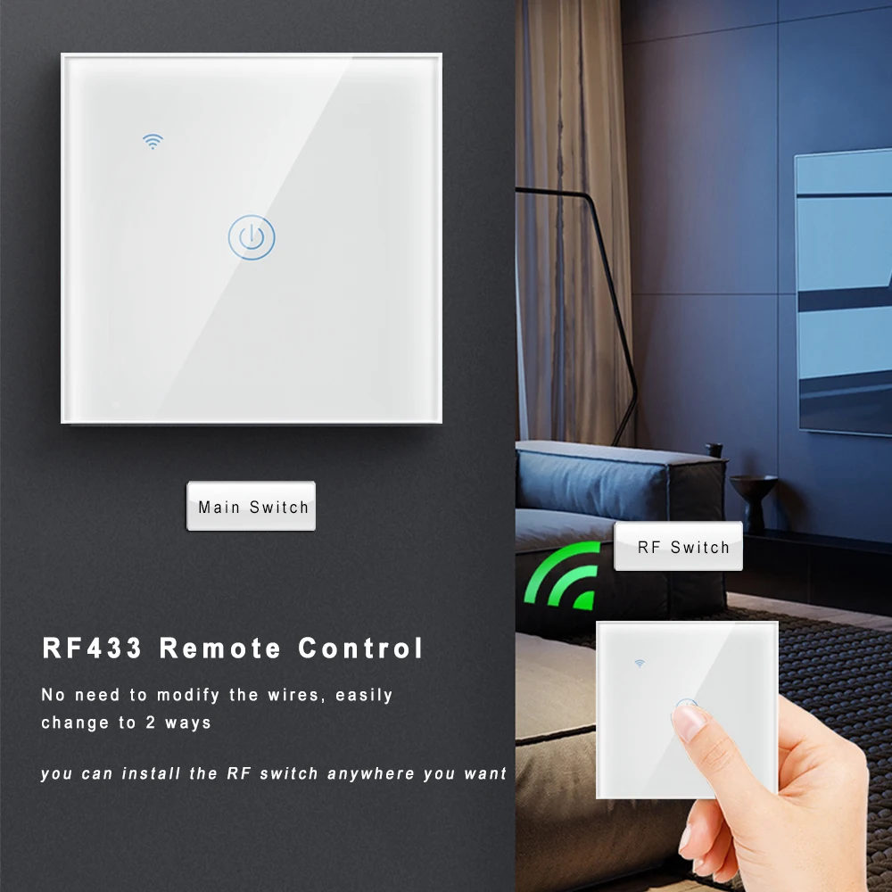 Умный светильник ель света AVATTO с Wi Fi и RF433 настенный выключатель дистанционным