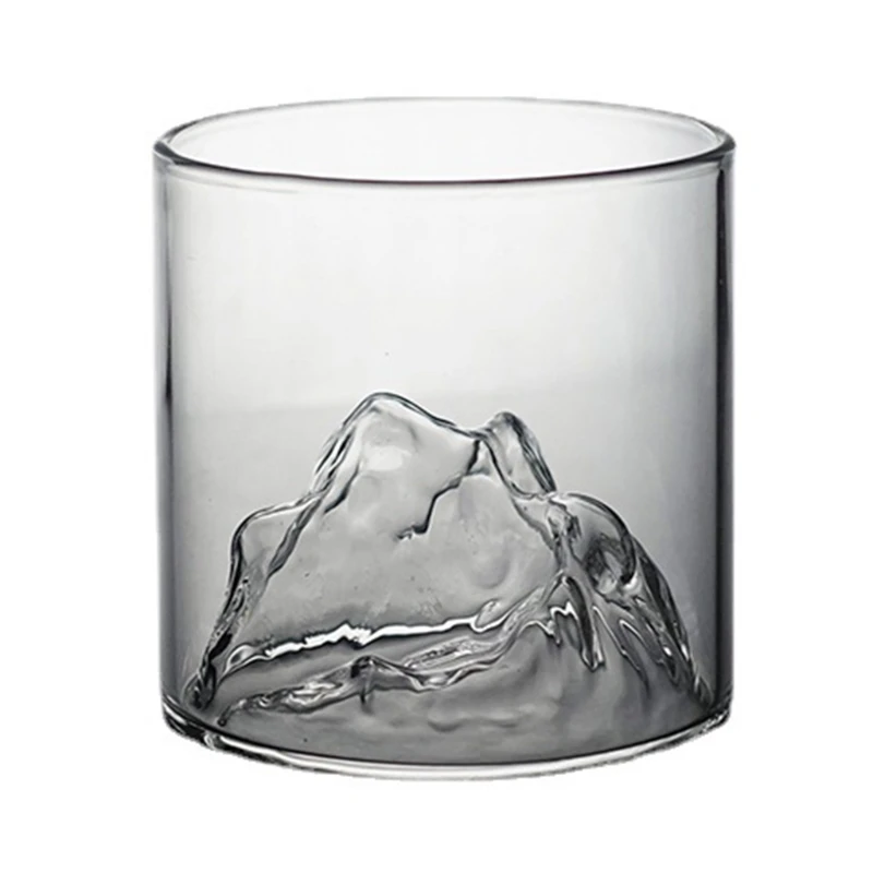 Wine Cup 3D Mountains Japanese Whisky Glasses Old Fashioned Whiskey Rock Glass Material Cocktails Cups | Дом и сад