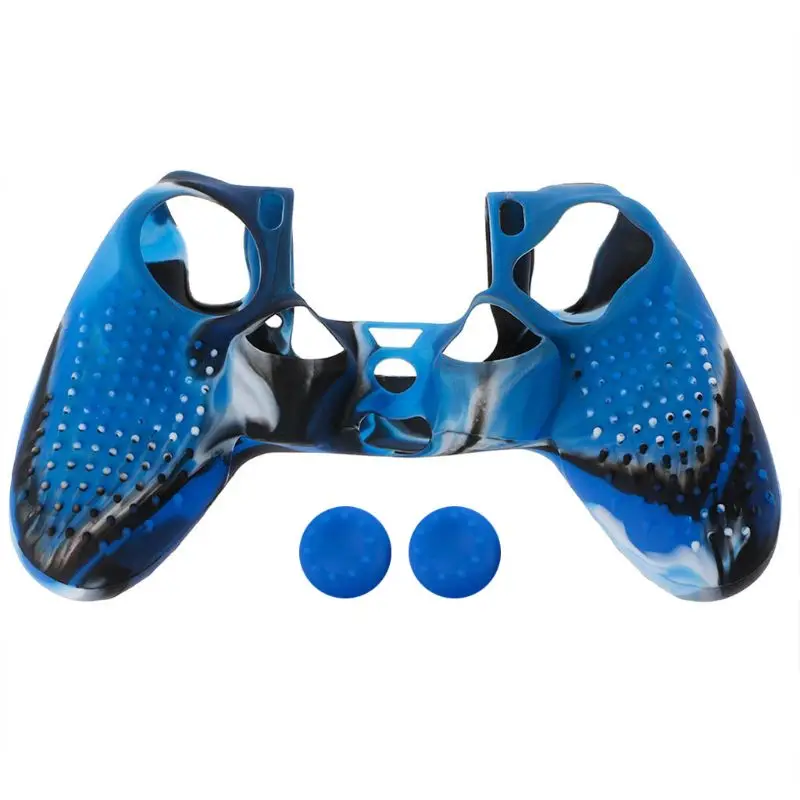 Противоскользящий Камуфляжный силиконовый чехол + 2 крышки джойстика для