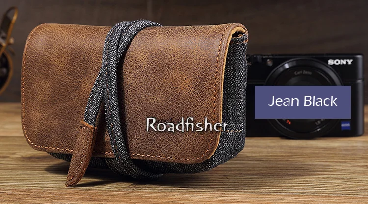 Roadfisher натуральная кожа Брезентовая сумка для камеры вставка чехол для хранения чехол ремень для Canon G7X RX100 M2 M3 M4 M5 Nikon sony Leica Fuji
