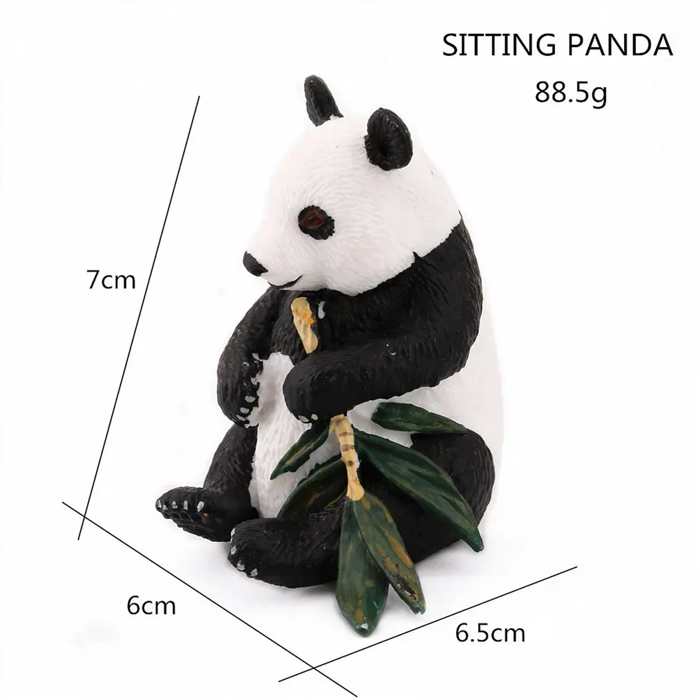 Имитация Реалистичная игрушка в виде дикого животного Сидящая панда модель