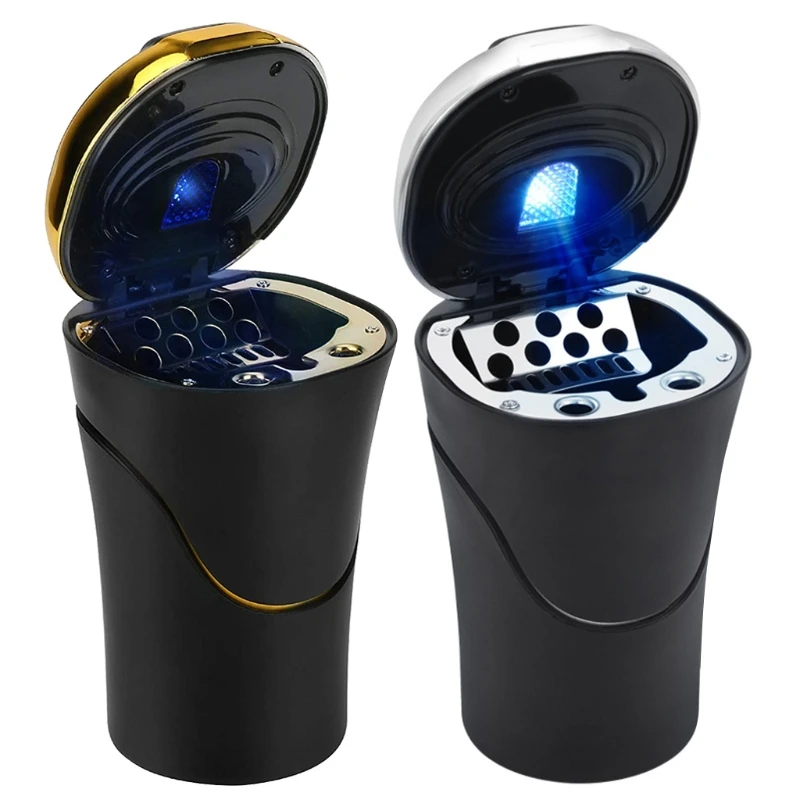 

D2TB Auto Smokeless Tray with Car Travel LED Blue Light Car Accessories