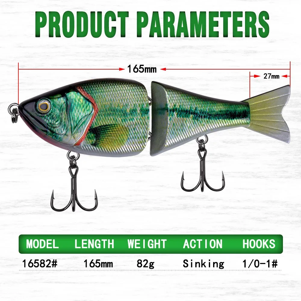 2 segment шарнирная наживка S Curver Swimbait приманка для ТОНУЩЕЙ рыбалки lure170mm 82g|jerk bait|jointed