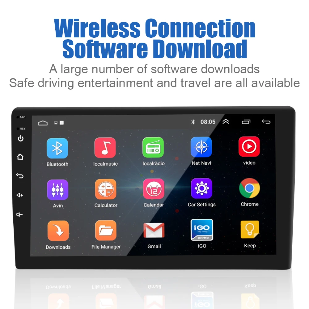 Автомагнитола 2 Din 4 ядра GPS Wi-Fi Bluetooth-плеер 1 ГБ/2 ГБ 9 дюймов Android 10 0 мультимедийный