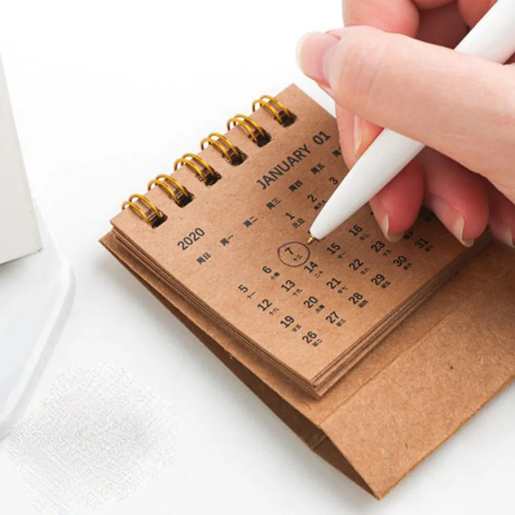 2020 новый год небольшой настольный календарь креативный простой Настольный