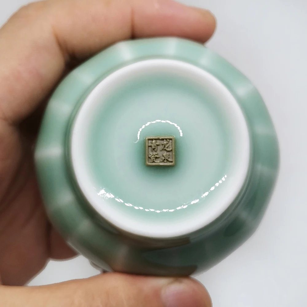 Керамическая китайская чайная чашка Longquan из селадона китайский чайный горшок