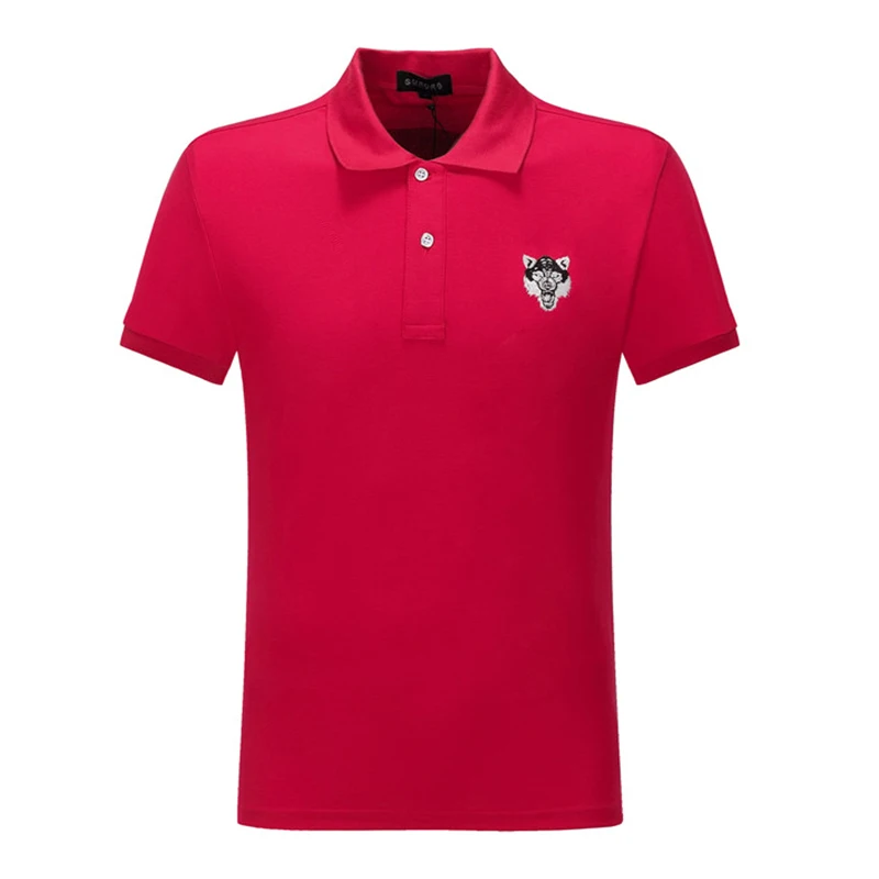 

2020 New SHADAO Street Casual Polo Shirt Men 3D Printing Wolf Embroidered Cotton Polo Shirt Men PP Short Sleeve Sports Top