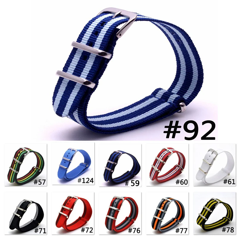 Ремешок из нейлоновой ткани для наручных часов спортивный армейский браслет в