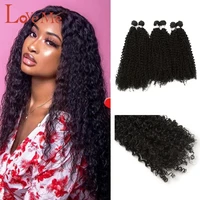 love me synthetic kinky curly hair extensions black synthetic heat resistant blonde 12 16inches curly deep wave bio hair bundles