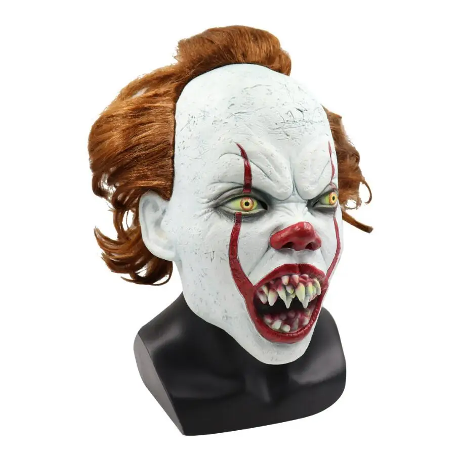 Светодиодный маска клоуна Pennywise Stephen King's It Chapter Two Masque Movie шлем для косплея маски