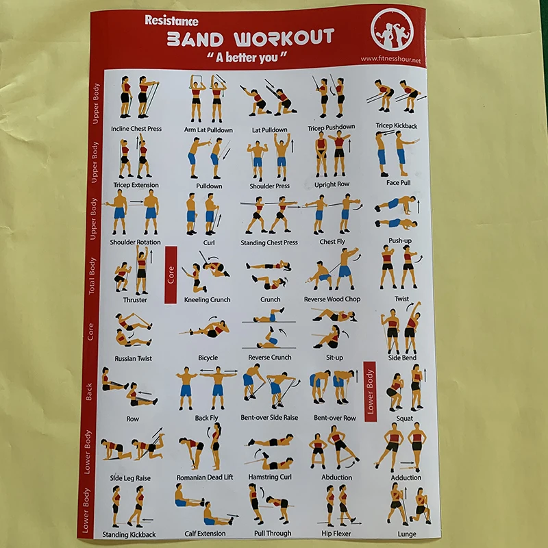 Ламинированные большой плакат для тренировки Set-идеальный Плакаты домашнего