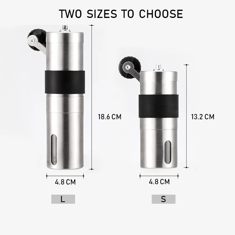 Портативная ручная кофемолка регулируемая керамическая мельница из нержавеющей