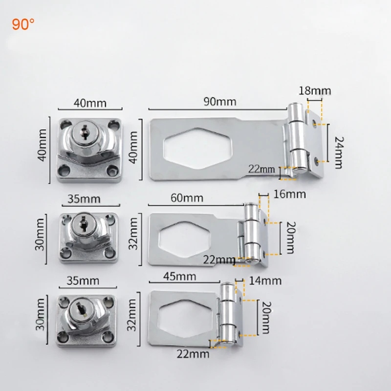 Нержавеющая сталь и накладным замком с ключами поворотной ручки ключом