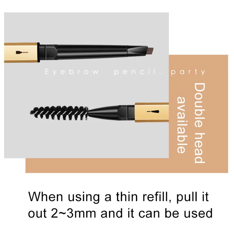 1 шт. карандаш для бровей с двойной головкой водостойкая долговечная
