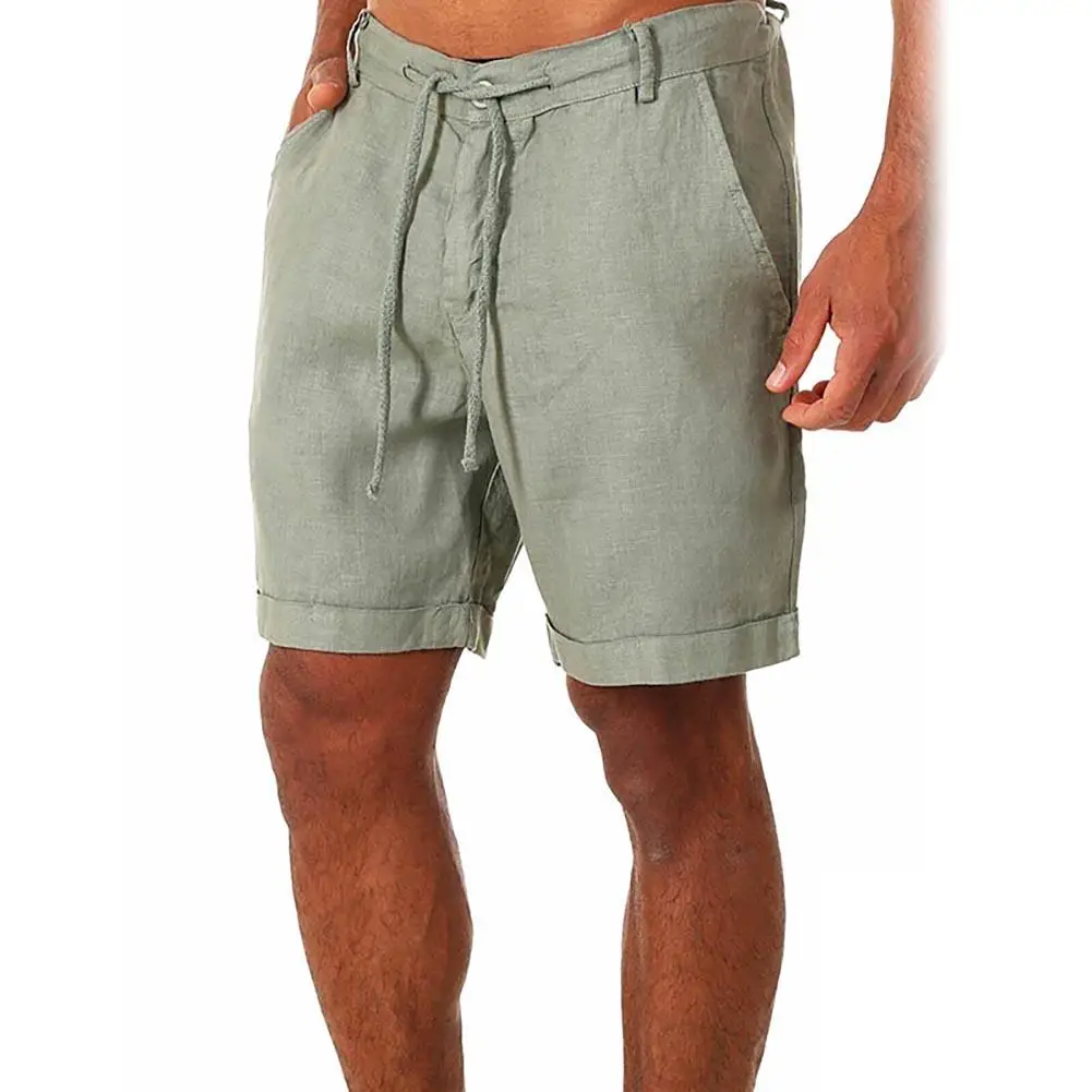 

Men Solid Color Drawstring Shorts Loose Short Pants Fitness Jogger Sweatpants