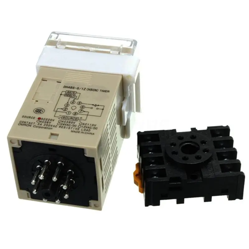 Promotion! AC 220V 5A Programmable Double Time Timer Delay Relay Device Tool DH48S-S | Relays
