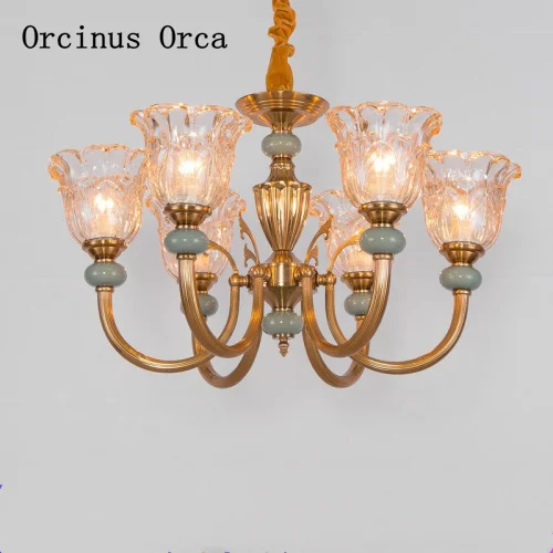 Новая европейская роскошная Золотая хрустальная люстра для гостиной столовой