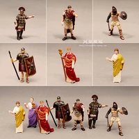 medieval castle miniature figurine ancient rome emperor caesar pope missionaries gladiator rome soldier lady model toys decor