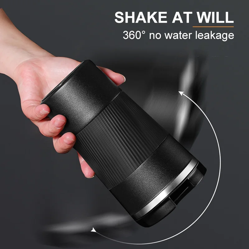 

380ml/510ml Thermos Cup Double Stainless Steel Coffee Thermos Mug with Non-slip Case Car Vacuum Flask Travel Insulated Bottle