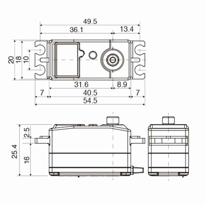 Высоковольтный цифровой сервопривод Futaba S9570SV с коротким кузовом HV S.BUS2 высоким