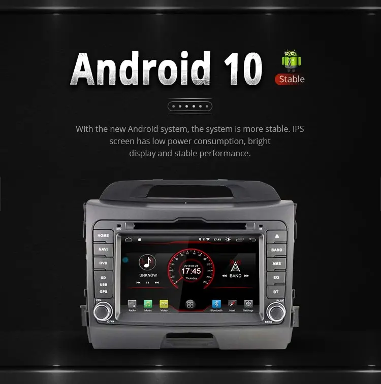 LJDA Android 10 автомобильный dvd-плеер для KIA Sportage 3 2010-2012 2013 015 gps навигация 2 Din Автомобильный радио мультимедиа wifi стерео